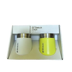 STANLEY 2pack 10 oz wine Tumbler Frost/Electric Yellow NIB